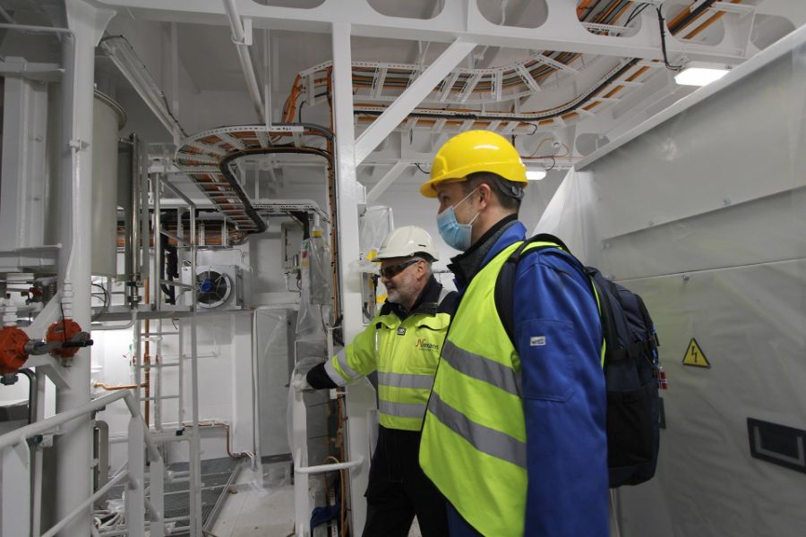 Nexans Aurora bow thruster room.