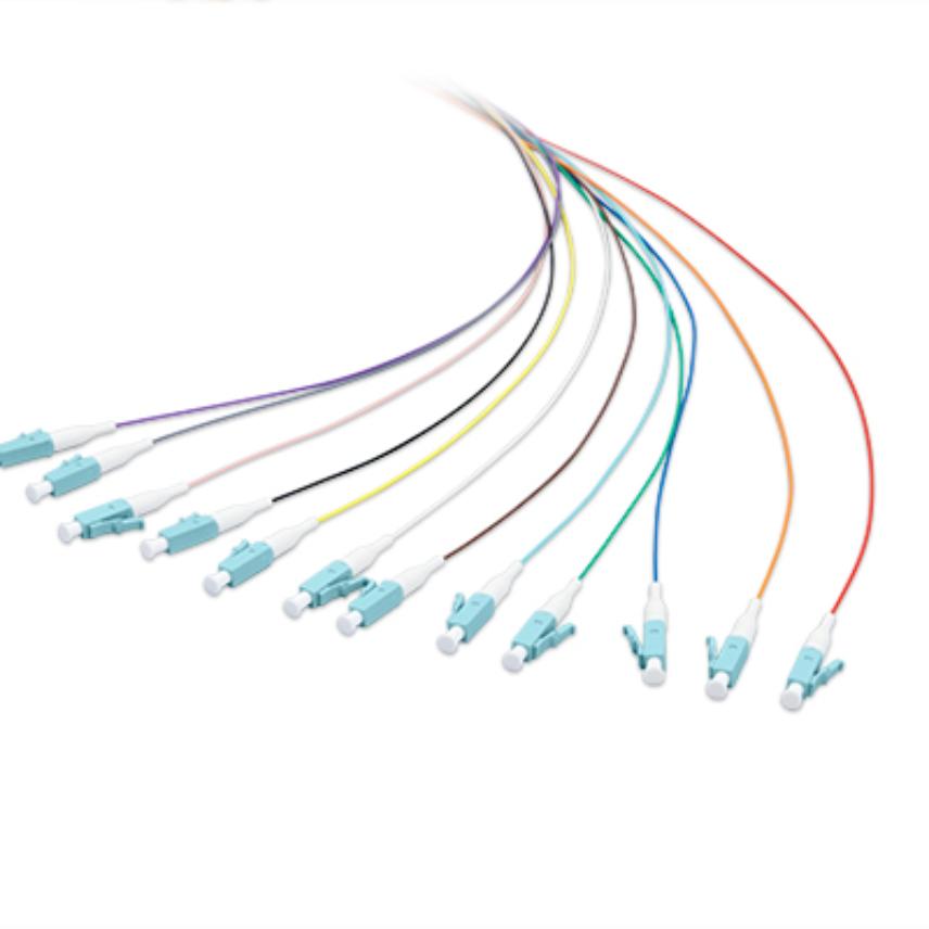 LANmark-OF Pigtail LC OM3 Tight Buffer LSZH 50/125 1m 12 Colours